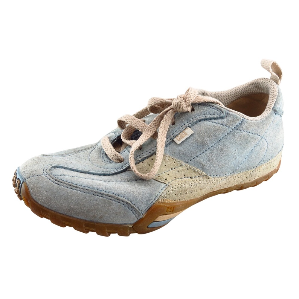 CAT Women's Fashion Sneakers Size 6.5 Wide Blue Leather Casual Comfort Support